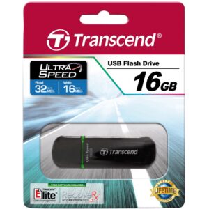 USB Flash Drive STICK RAMU 16GB Transcend USB 2.0 - e zezë