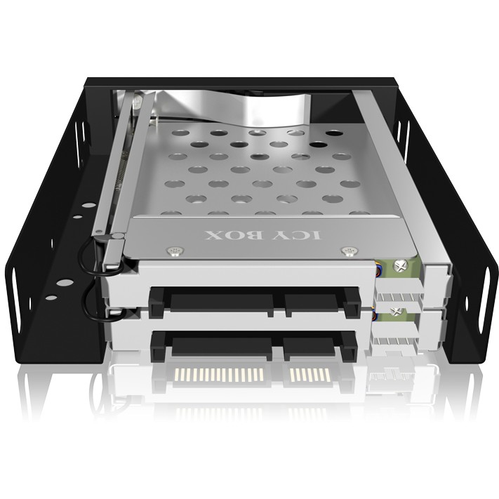 Aksesorë për disqe Hot-Swap Frame: 2× 2.5" SATA to 2× SATA host, trayless design, for 3.5" drive bay – ICY BOX. - Figura 4