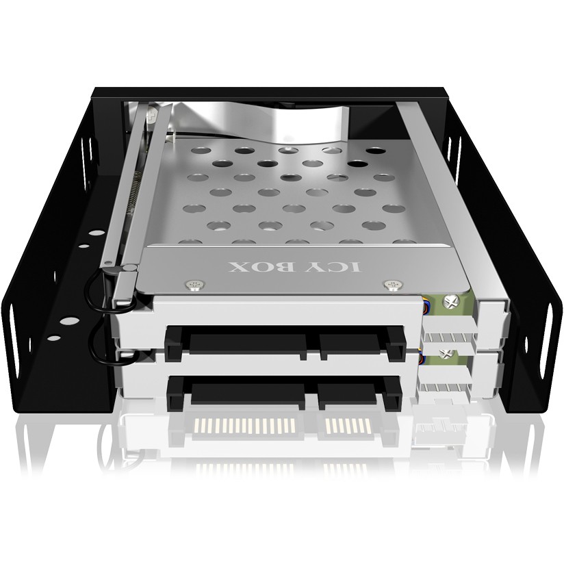 Aksesorë për disqe Hot-Swap Frame: 2× 2.5" SATA to 2× SATA host, trayless design, for 3.5" drive bay – ICY BOX. - Figura 5