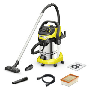 Fshesë me vakum Kärcher WD 6 P S V-30/6/22 Wet & Dry - Zezë / Inox / Verdhë