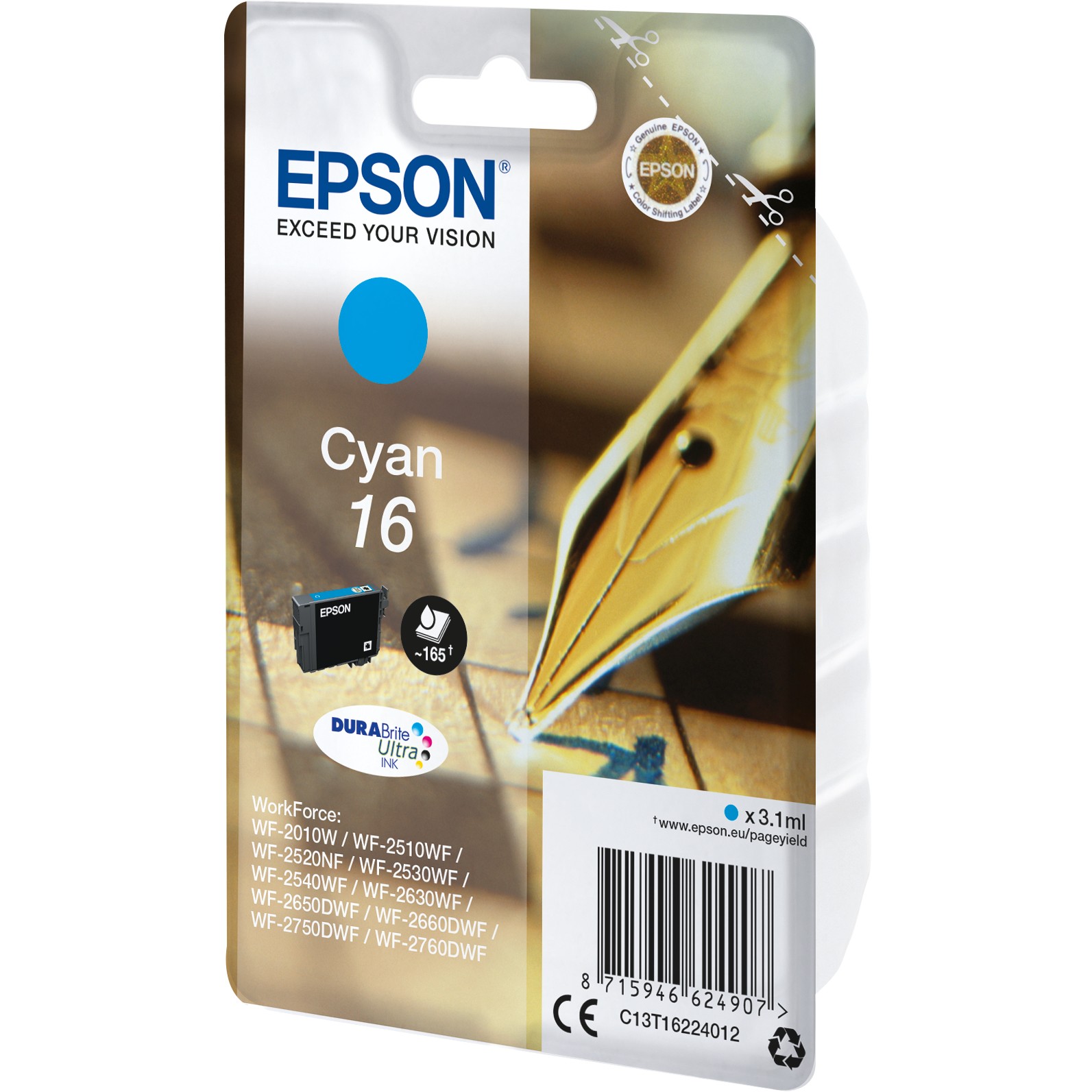 INK / Epson / C13T16224012 / 165 faqe - Blu - Figura 2