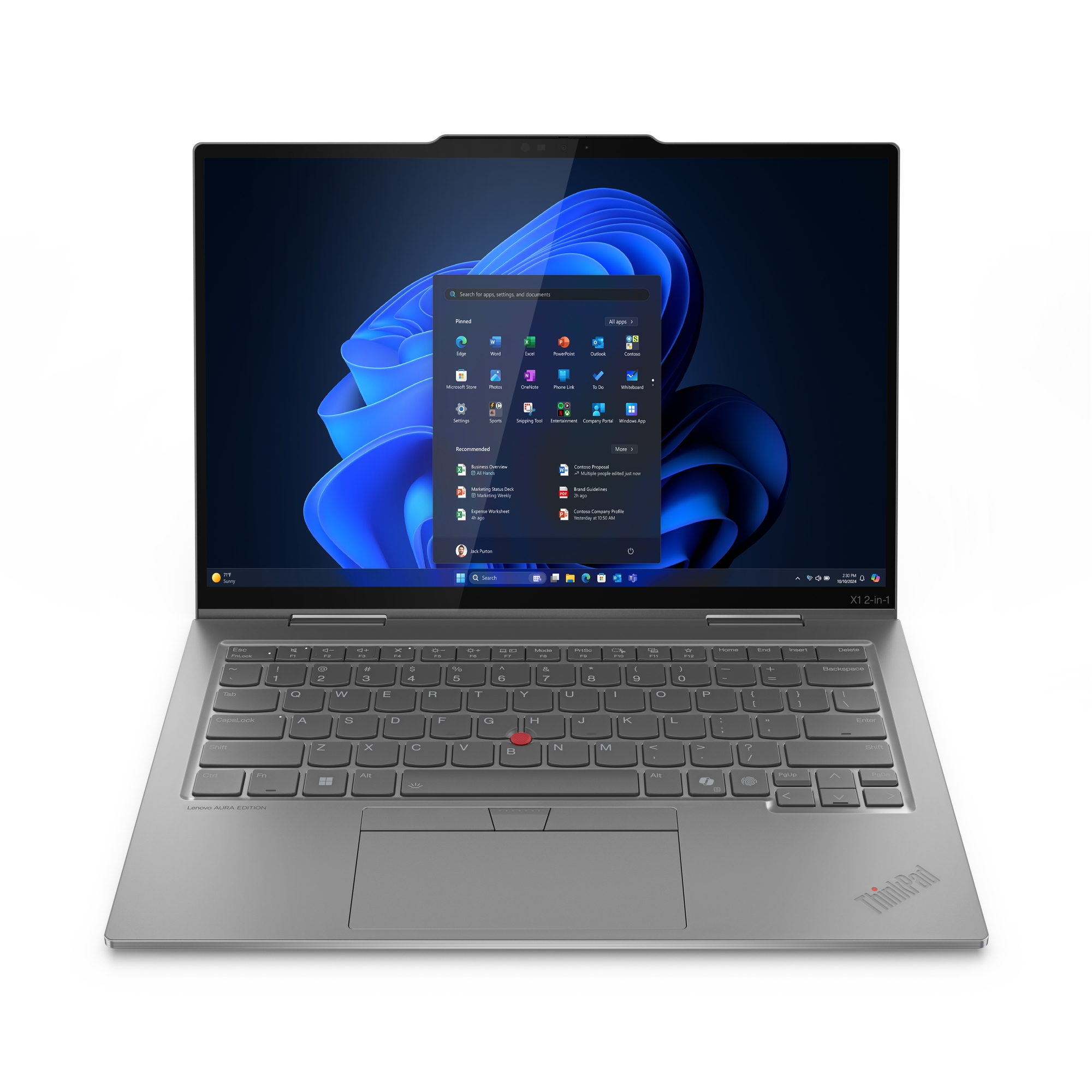 Laptop për punë Lenovo X1 2in1 G10 / Ultra7- 258V / 32GB DDR5 / 1TB / 14" WUXGA IPS / Intel Arc Graphics 140V / Gri