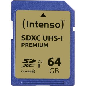 Kartë Memorie SD CARD 64GB Intenso 3421490 Premium 45MB/s - UHS-I