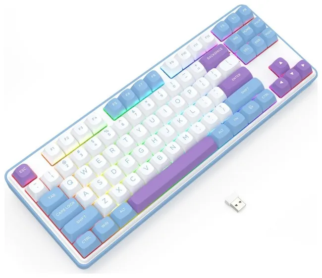 Tastierë Gaming Redragon K707WBP-RGB-PRO StarBlade / Wired & Wireless / US Language – Bardhë - Figura 3