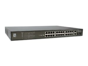 Switch 24x FE FGP-2831 2xGE 2xGSFP 19" 390W 24xPoE+