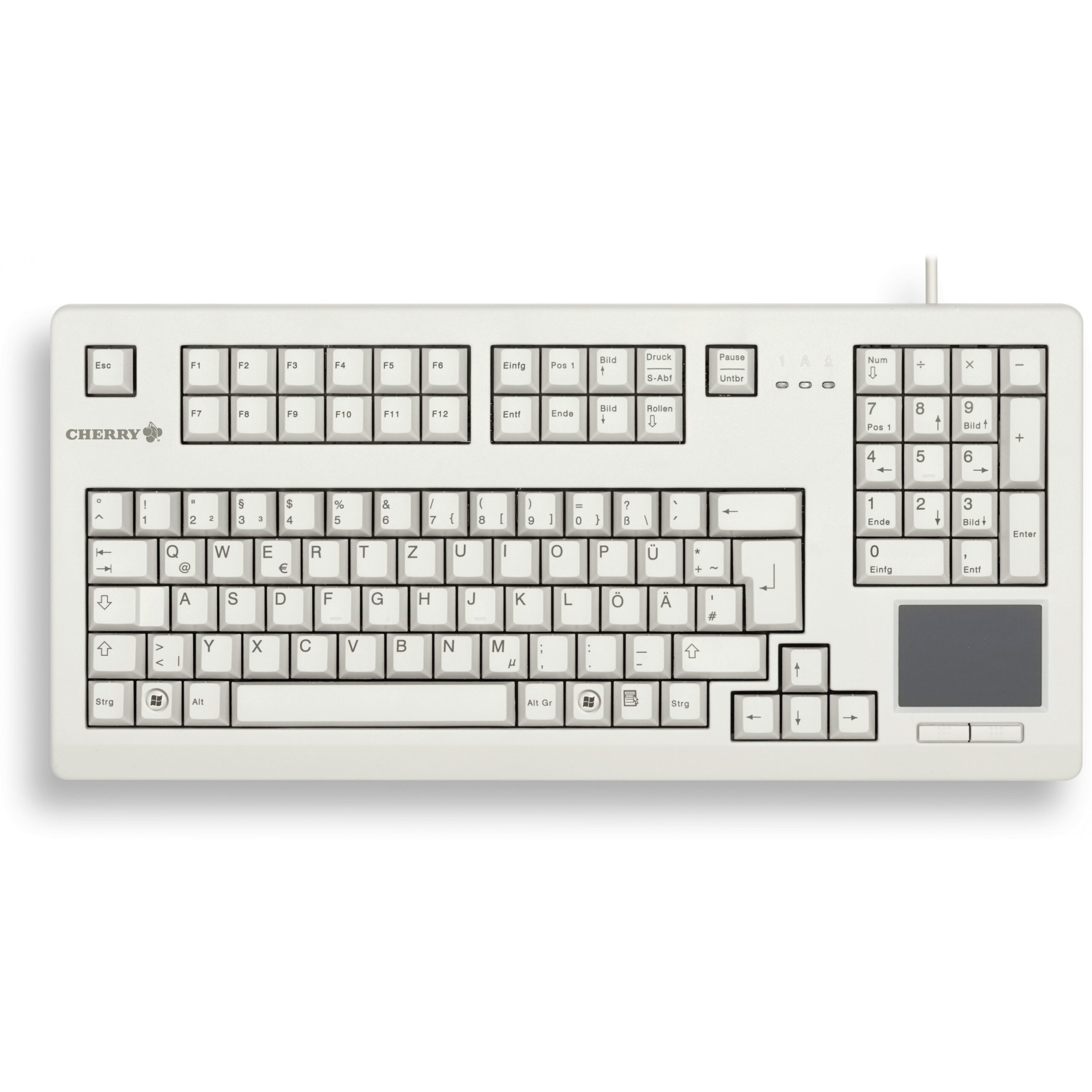 Tastierë me kabllo Cherry G80-11900LUMDE-0 TouchBoard / QWERTZ Gjerman - Bardhë
