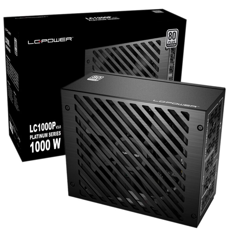 PSU LC-Power Platinum Series LC1000P V3.0 / 1000W ATX / 135mm fan / APFC / 1xPJle 5.0 / ExPCle / 10x SATA / 80 Plus / I zi