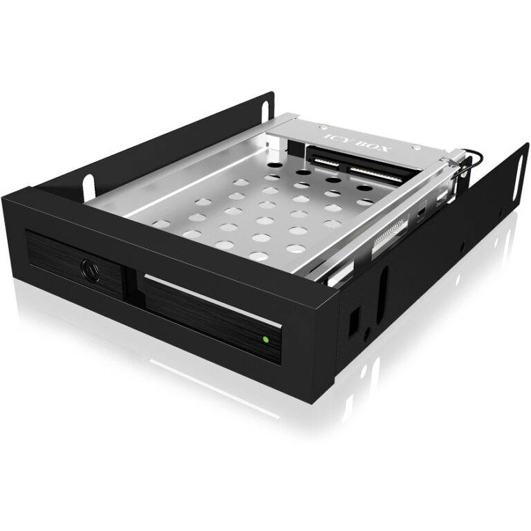 Aksesorë për disqe Hot-Swap Frame: 1× 2.5" SATA to 1× SATA host, trayless design, for 3.5" drive bay – ICY BOX