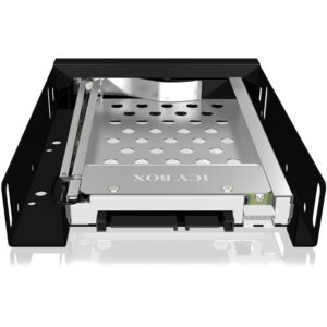 Aksesorë për disqe Hot-Swap Frame: 1× 2.5" SATA to 1× SATA host, trayless design, for 3.5" drive bay – ICY BOX