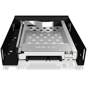 Aksesorë për disqe Hot-Swap Frame: 1× 2.5" SATA to 1× SATA host, trayless design, for 3.5" drive bay – ICY BOX