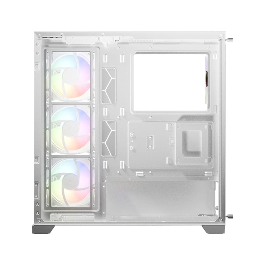 Kasë LC-Power Seamless Pale X LC-715W-ON Midi Tower ATX / 4x120mm ARGB Fans / USB-C / 2x USB 3.2 - Bardhë - Figura 2