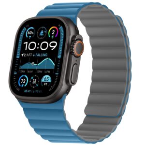 Premium Band for Apple Watch 38/40/41/42mm (Series 10) – Gri / Blu