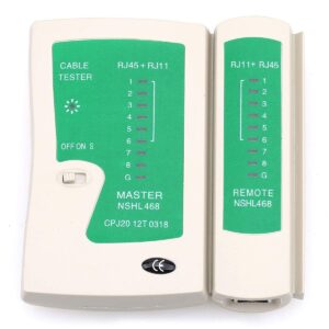 Testues për kabëll të rrjetit Nengshou / RJ45 dhe RJ11 / I bardhë