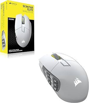 Maus Gaming pa kabllo Corsair Scimitar Elite Wireless SE / Optical – Bardhë - Figura 4