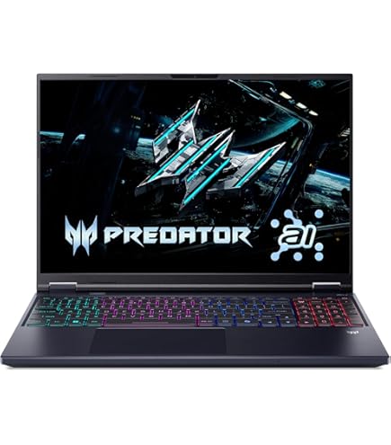 Laptop Gaming Acer Predator Helios Neo 16 AI PHN16-73-773D / Ultra 7 255HX / 32GB DDR5 / 1TB / 16" WQXGA 180Hz IPS / RTX 5060 8GB - Zezë