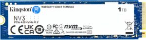 SSD Kingston 1TB M.2 NV3 NVMe PCIe 4.0 x 4