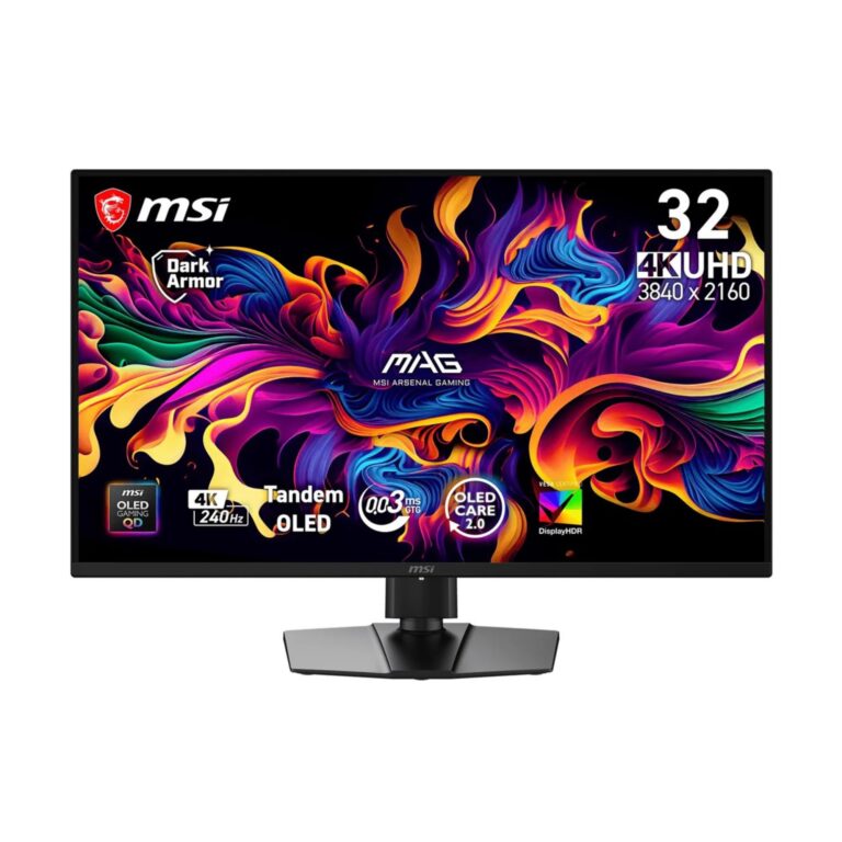 Monitor Gaming MSI MAG 321UPDE X24 / 31.5"/ 4K UHD QD-OLED / 240Hz / 0.03ms / HDMI+USB-C+DP - Zezë