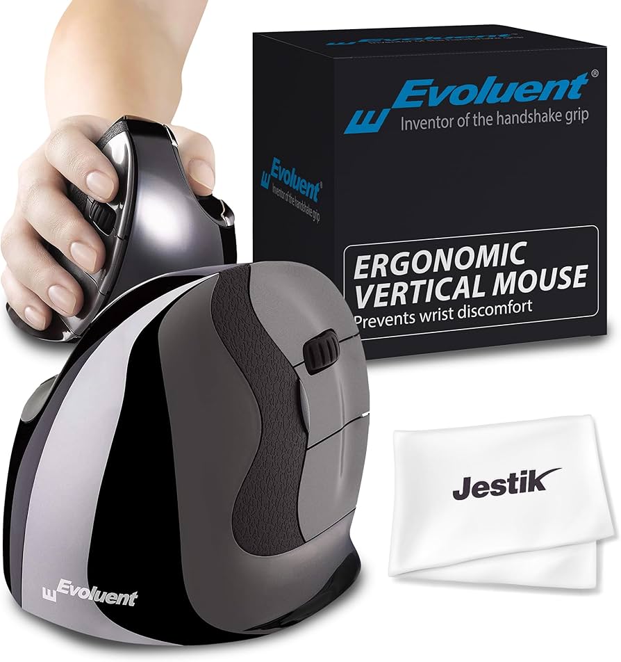 Maus Me kabllo Evoluent Vertical Mouse D / Medium / Right Hand - Zezë/Hiri - Figura 2