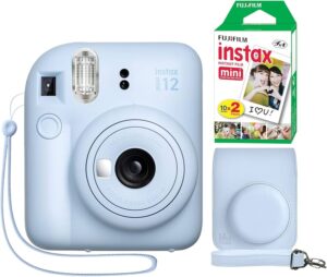 Kamerë digjitale Fujifilm 16806092 Instax Mini 12 paste-blue +  Fujifilm Papier 16567828 20 sheets Mini 2x10