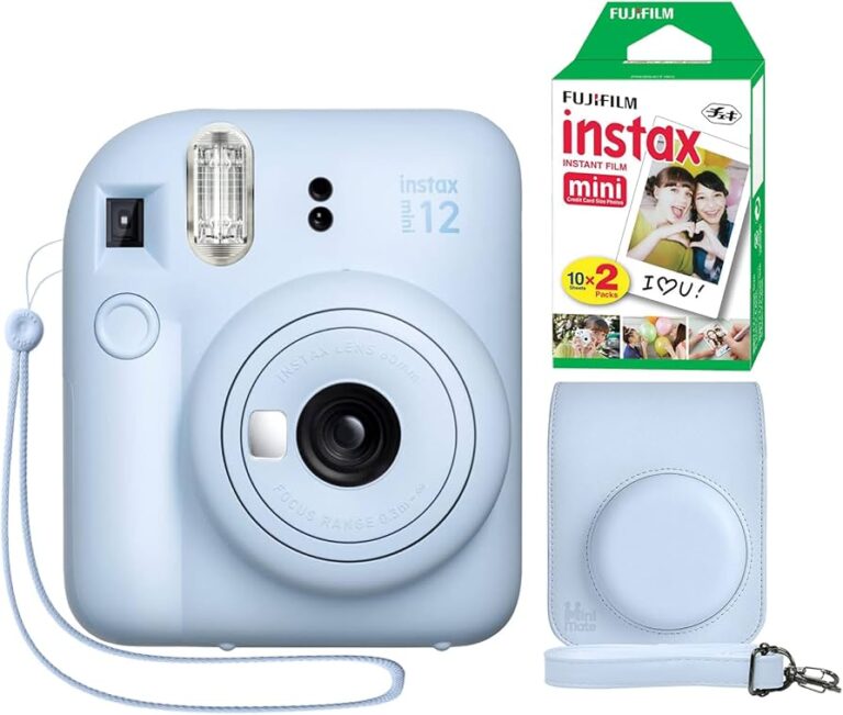 Kamerë digjitale Fujifilm 16806092 Instax Mini 12 paste-blue +  Fujifilm Papier 16567828 20 sheets Mini 2x10
