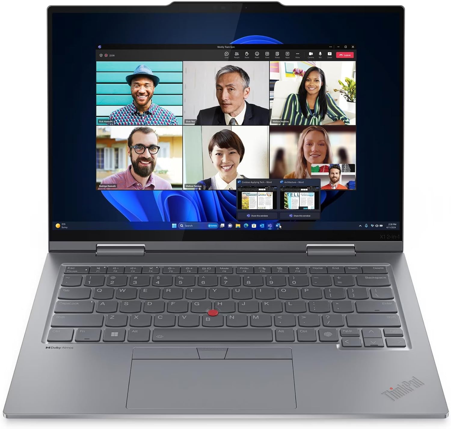 Laptop Lenovo ThinkPad X1 2-in-1 G9 / Ultra 5 135U / 32GB LPDDR5x / 512GB / 14″ WUXGA IPS Touch 60Hz / Intel Graphics – Gri 3