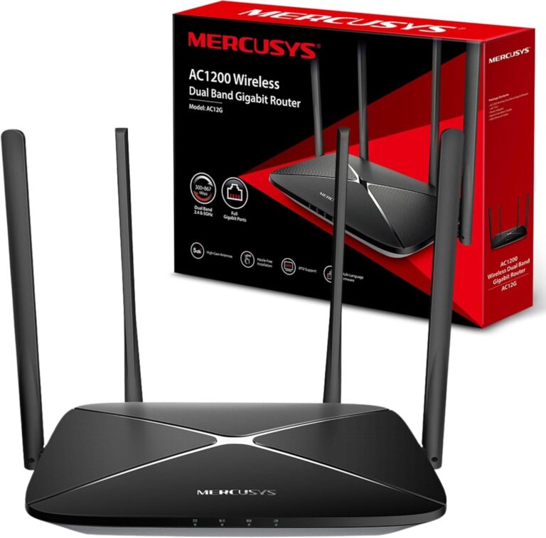 Wireless Ruter Mercusys AC1200 / Dual Band / 802.11ac standard / 1200Mbps / 4 External Antena / I zi