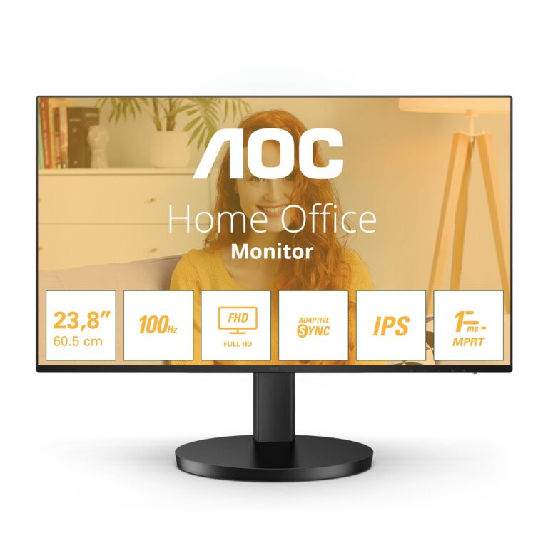 Monitor AOC 24B3HA2 23.8 inch monitor, FHD, 100Hz, 1ms, IPS, HDMI, VGA, Tilt