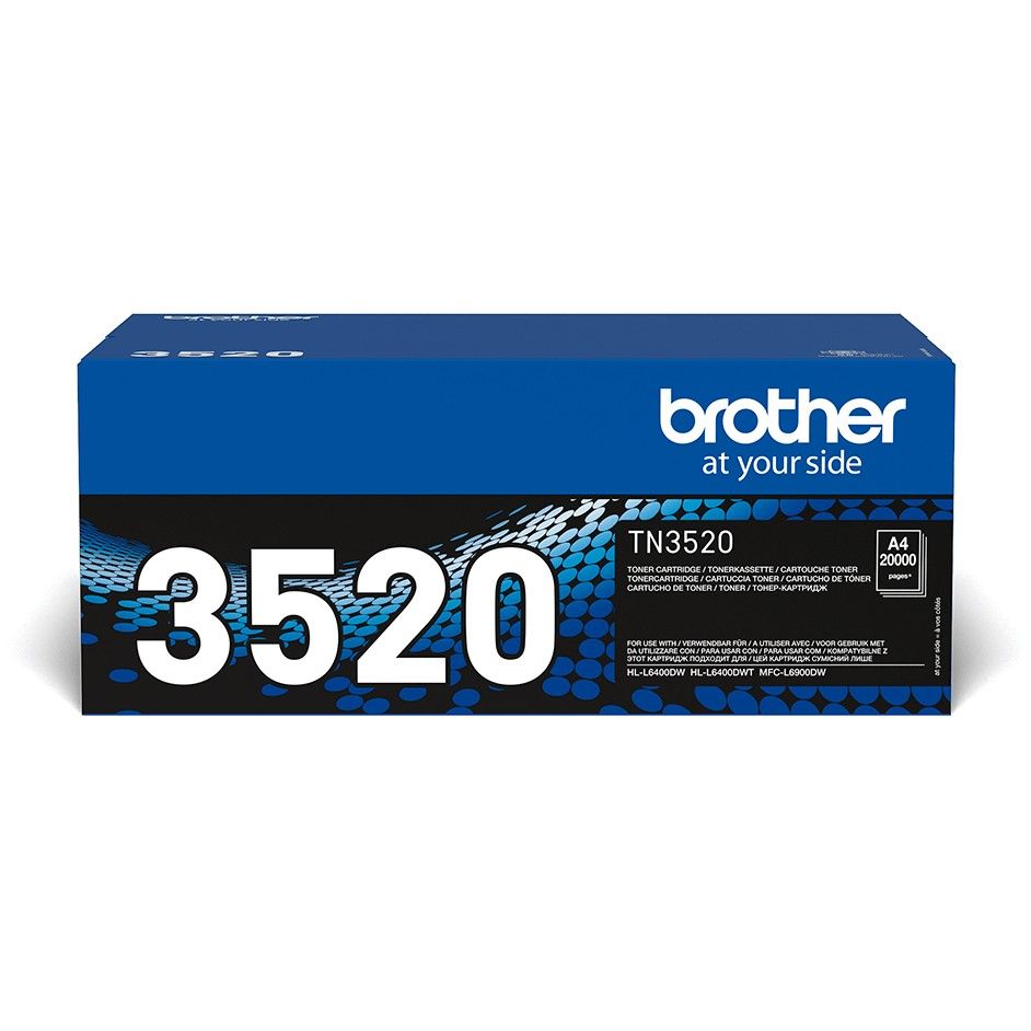 Toner Brother TN-3520 deri në 20.000 faqe sipas ISO/IEC 19752 - Zezë