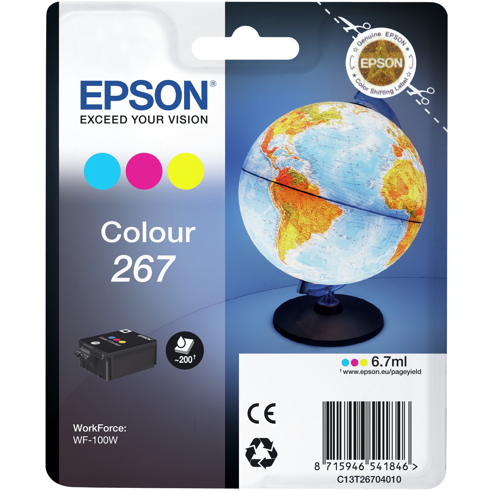 INK / Epson / C13T26704010 / 3er Multipack – Blu-Rozë-Verdhë