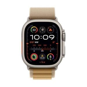 Apple Watch Ultra 2 (2024) LTE 49mm Natural Titanium Case with Alpine Loop M - Almond