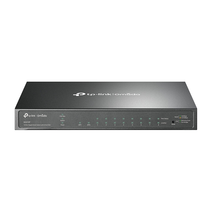 TP-Link SG2210P Omada 10-Port Gigabit Smart Switch me 8x PoE+ dhe 2x SFP 61W PoE Budget