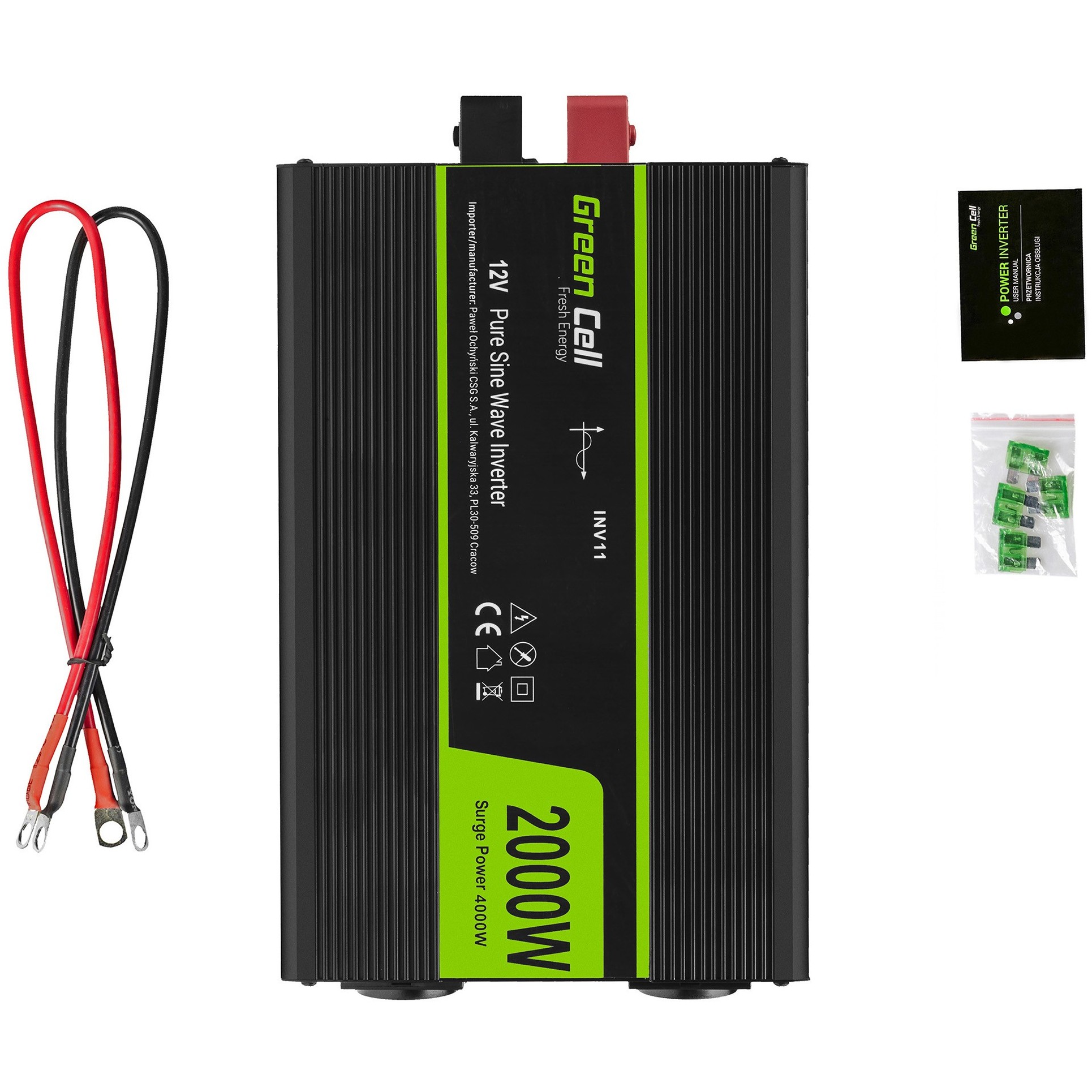 Inventer Green Cell / Car Power / 12V → 230V / 2000W (Peak 4000W) - Figura 5