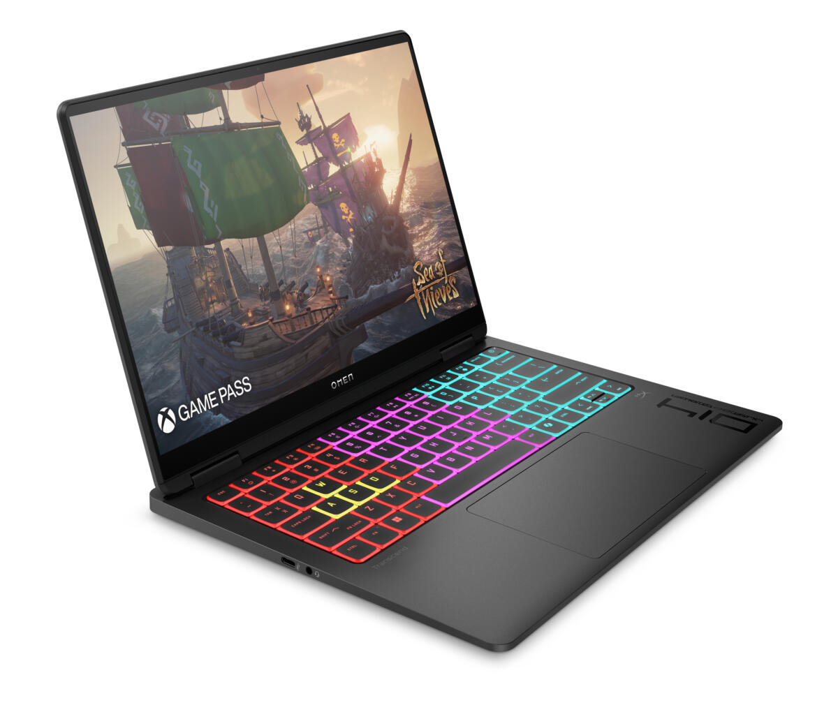 Laptop Gaming HP OMEN TRANSCEND 14-FB1013 / Core Ultra 7 255H / 32GB LPDDR5X / 1TB / 14" 3K OLED 120Hz / RTX 5060 - Shadow Black - Figura 2