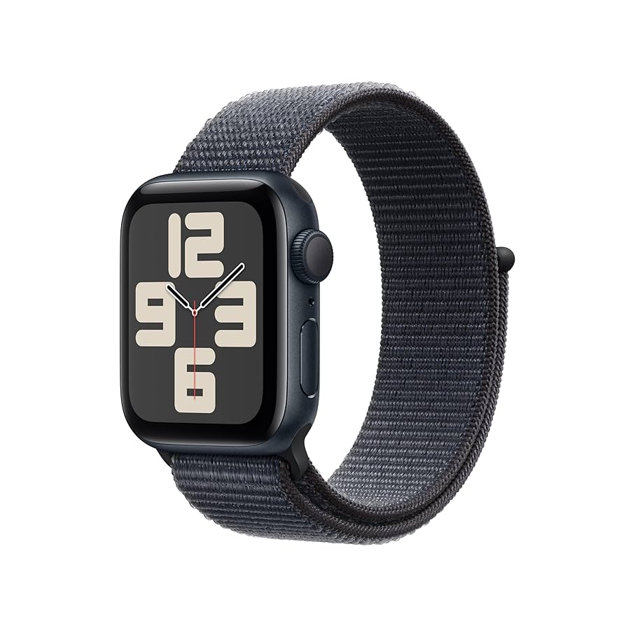 Apple Watch SE (2024) GPS 40mm Midnight Aluminium Case with Sport Loop - Midnight