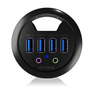 HUB ICY BOX USB 3.0 4x USB Type-A / Audio In/Out / Desktop 8
