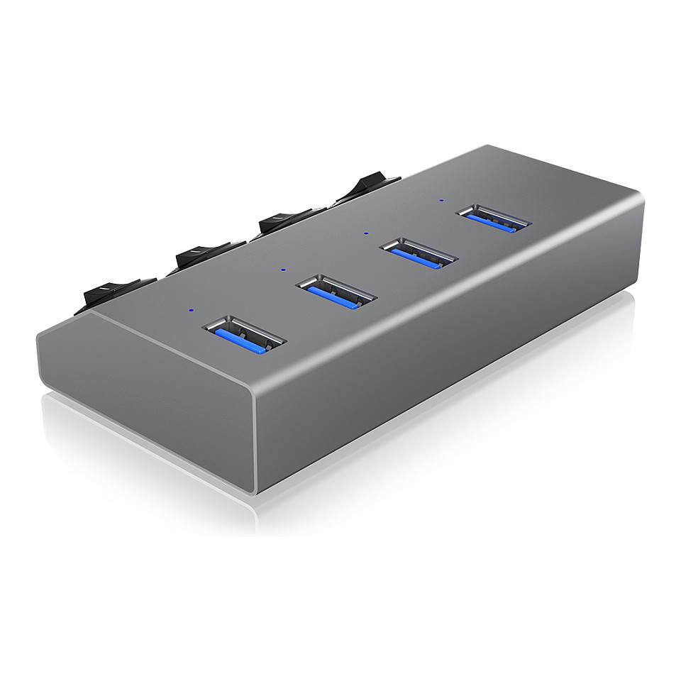 HUB ICY BOX USB 3.0 4x USB Type-A / On/Off Switch for Each Port 5
