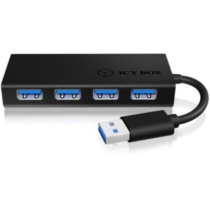 Hub USB 3.0 / ICY BOX IB-AC6104-B / 4-Port 4x USB 3.0 8