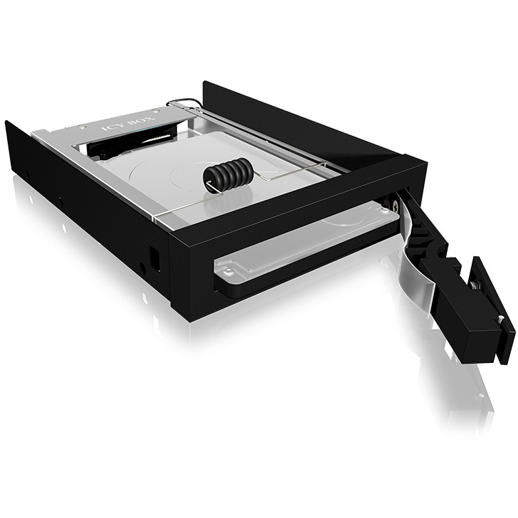 Aksesorë për disqe Anti-Vibration Hot-Swap Frame: 1× 2.5" SATA 6 Gb/s to 1× SATA host, trayless design, for 3.5" drive bay – ICY BOX - Figura 2