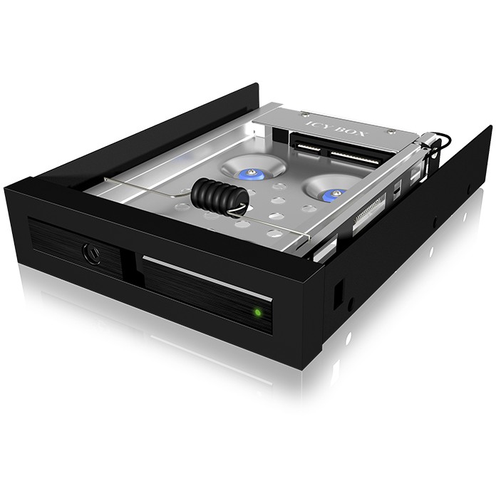 Aksesorë për disqe Anti-Vibration Hot-Swap Frame: 1× 2.5" SATA 6 Gb/s to 1× SATA host, trayless design, for 3.5" drive bay – ICY BOX - Figura 3