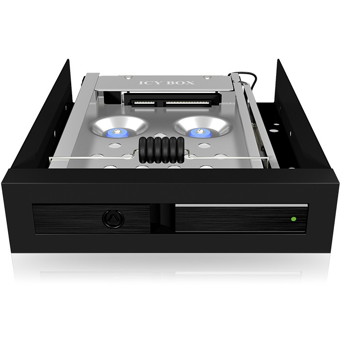 Aksesorë për disqe Anti-Vibration Hot-Swap Frame: 1× 2.5" SATA 6 Gb/s to 1× SATA host, trayless design, for 3.5" drive bay – ICY BOX - Figura 4