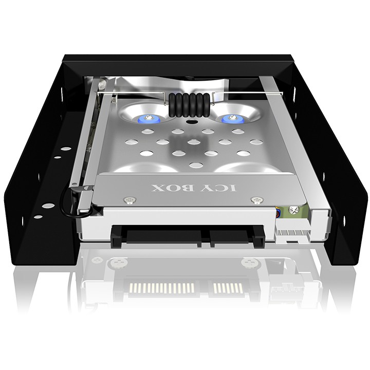 Aksesorë për disqe Anti-Vibration Hot-Swap Frame: 1× 2.5" SATA 6 Gb/s to 1× SATA host, trayless design, for 3.5" drive bay – ICY BOX - Figura 5