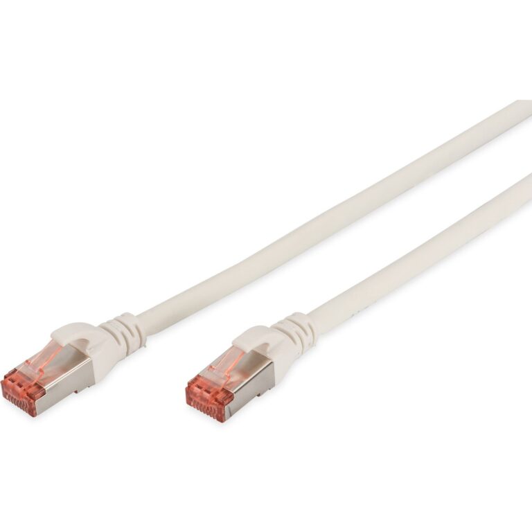 Kabllo për Rrjet DIGITUS RJ45 CAT6 S/FTP / 1.00m / Mbrojtës Kapëse – Bardhë