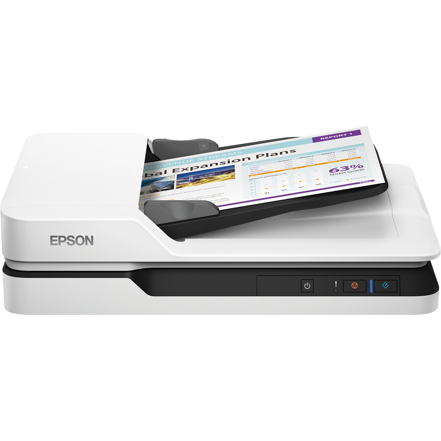 Skaner Epson WorkForce DS-1630 Document Scanner with ADF Flatbed USB - Bardhë