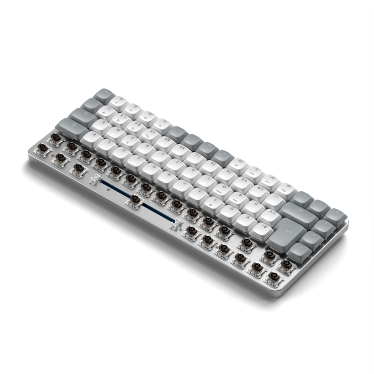 Tastierë Gaming Satechi SM1 Slim Mechanical Backlit RGB Wireless / QWERTZ -Bardhë/Gri