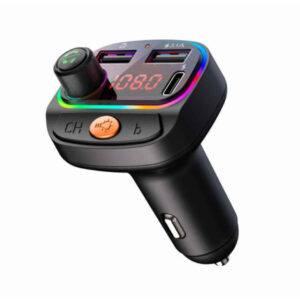 Adapter telefoni për veturë SWISSTEN FM TRANSMITTER RGB / Radio / Bluetooth / i zi