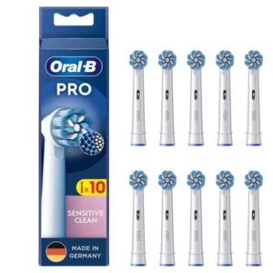 Kokë furçash zëvendësuese Oral‑B Sonic Pro Sensitive Clean / 860601 / 10‑Pack – Bardhë