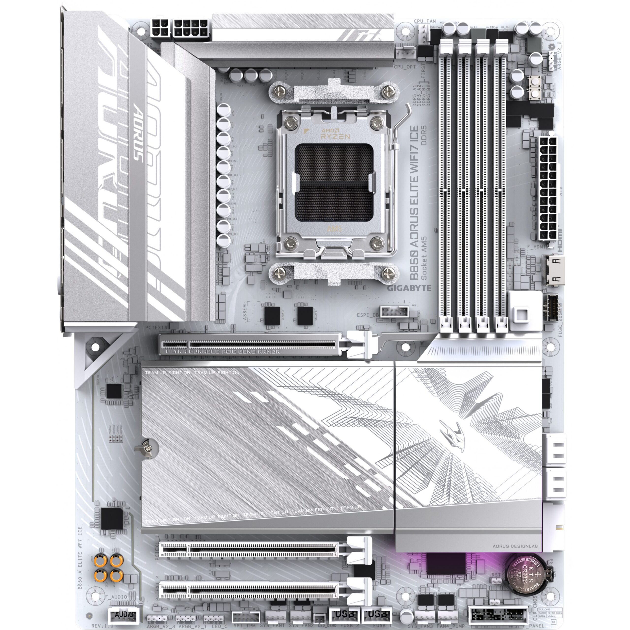 Pllakë Amë MB AMD AM5 Gigabyte B850 AORUS ELITE WF7 ICE - Figura 2
