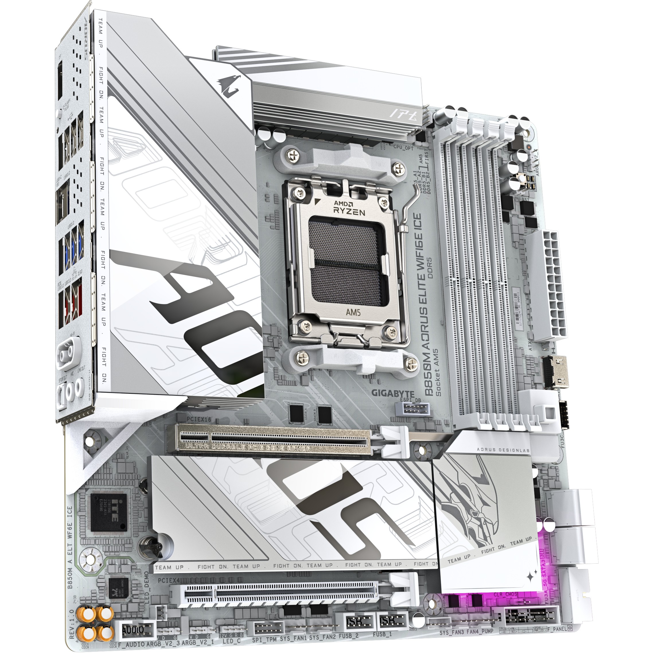 Pllakë Amë MB AMD AM5 Gigabyte B850M AORUS ELITE WF6E ICE - Figura 3