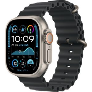 Apple 49mm Black Ocean Band – Natural Titanium