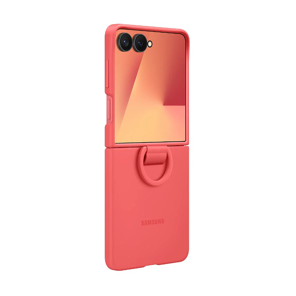Aksesorë për telefon Samsung Ring Case (Silicone) për Galaxy Z Flip7 – Kuqe